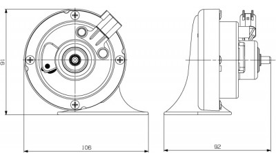 60B DA-DAT DELPHI 1541 SOKETLİ (FIAT,FORD,NISSAN,OPEL,CHEVROLET) KORNA 